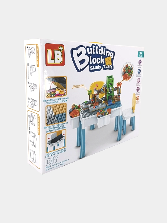 Konstruktorli LB+ Building Block Study Table bolalar stoli
