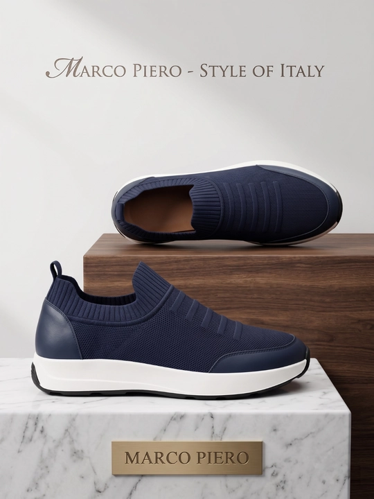 Marco Piero - tabiiy teridan erkaklar sliponi, elegant Italiya dizayni namunasi