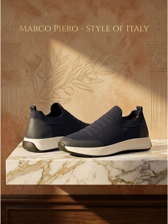 Marco Piero - tabiiy teridan erkaklar sliponi, elegant Italiya dizayni namunasi
