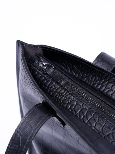 Сумка шоппер женская, из натуральной кожи, разные цвета, 43×31 см — PLSHBAG-SHOPPER-УГОЛЬН