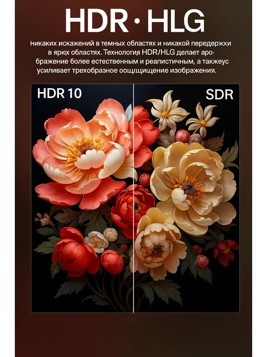 Meiga 55" 4K — Умный телевизор с системой webOS и голосовым ассистентом