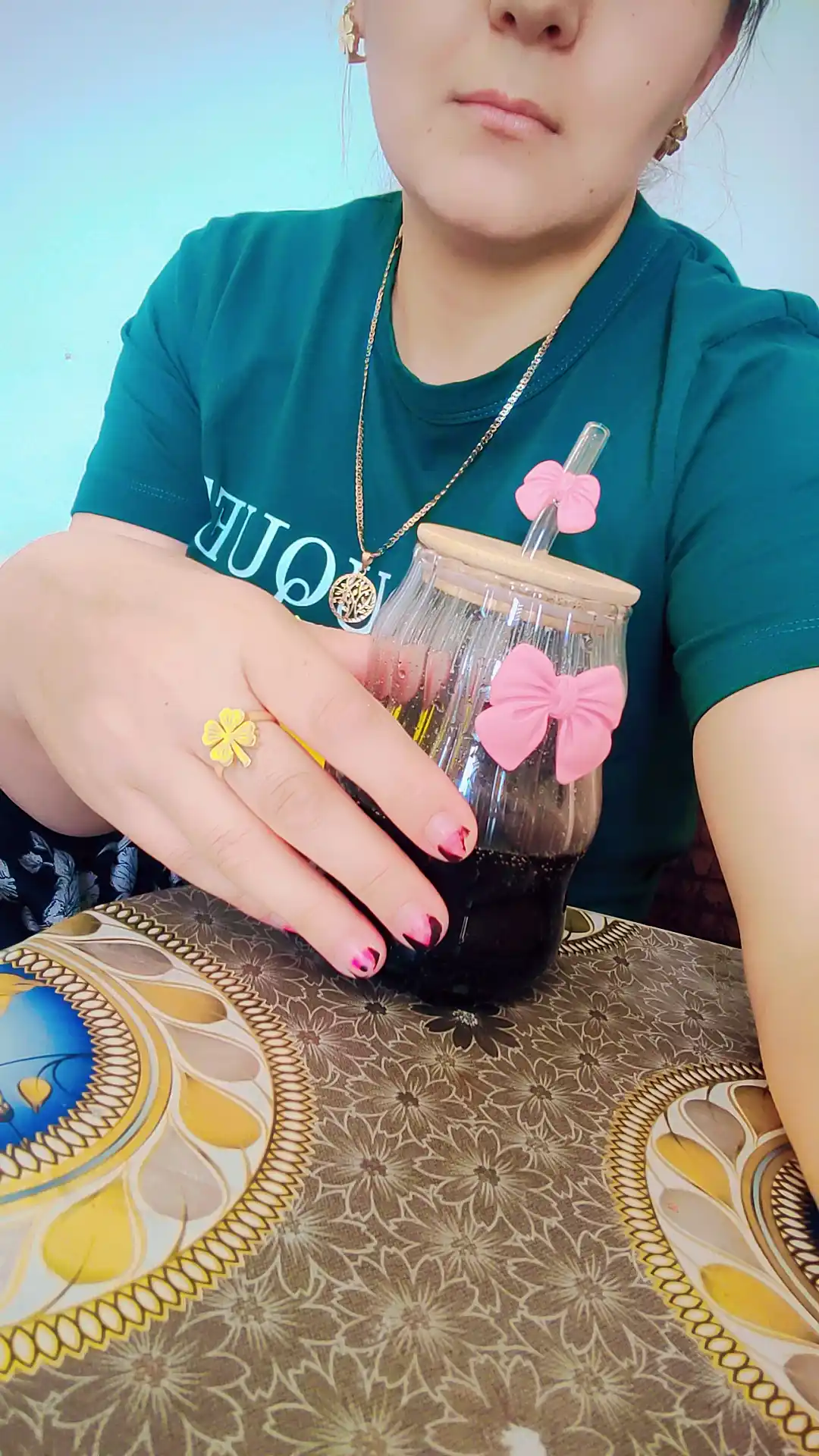 Trubochkali stakan, bantikli stakan, shisha stakan tubochka bilan, Buterfly 400, 500 ml