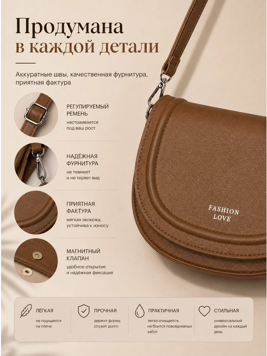 Sayr va sayohatlar uchun ayollar kross-bodi sumkasi, yelkadan osiladigan, mini, eko-charm