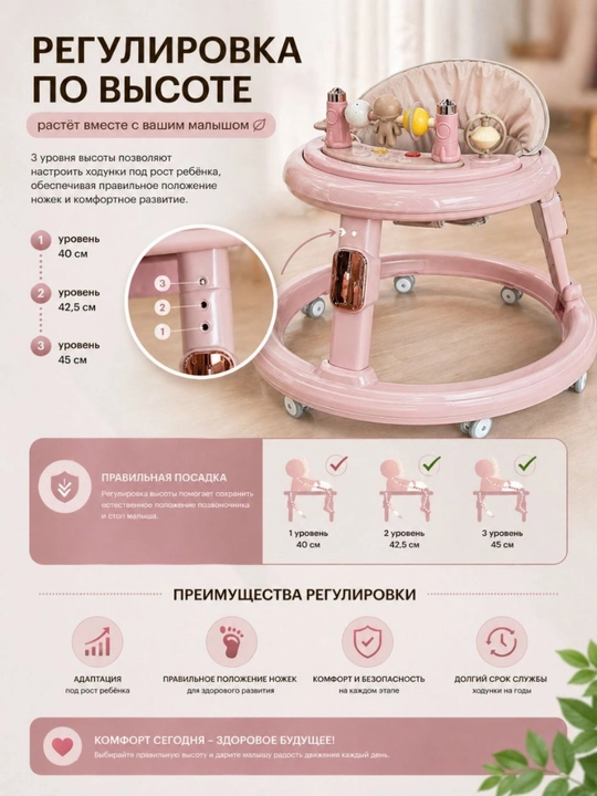 Детские ходунки c игровой панелью - 