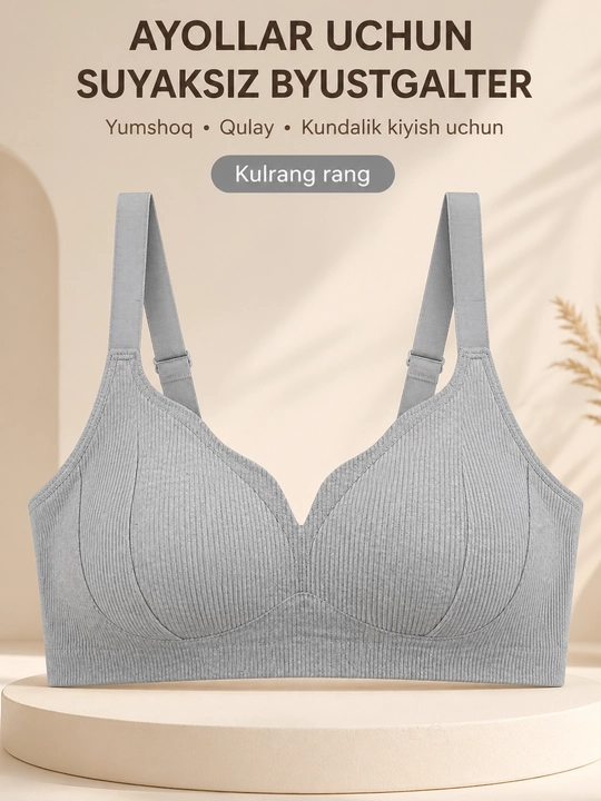 Ayollar uchun choksiz byustgalter simsiz yumshoq lifchik top bazaviy ichki kiyim qulay - 
