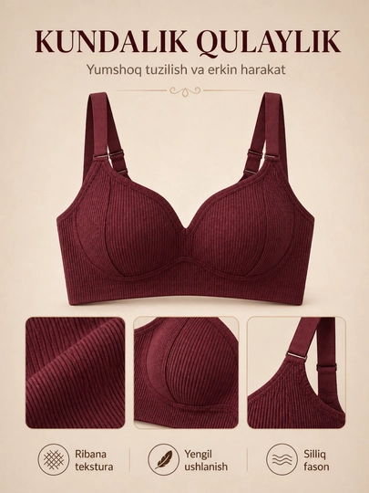 Ayollar uchun choksiz byustgalter simsiz yumshoq lifchik top bazaviy ichki kiyim qulay