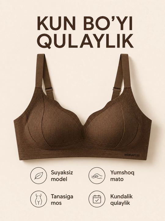 Ayollar uchun choksiz byustgalter simsiz yumshoq lifchik top bazaviy ichki kiyim qulay