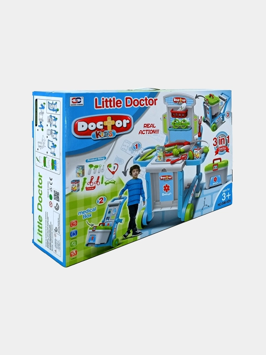 Little Doctor 3 ta 1 seti aravacha va stetoskop bilan 008-929
