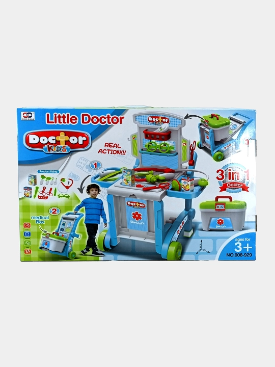 Little Doctor 3 ta 1 seti aravacha va stetoskop bilan 008-929