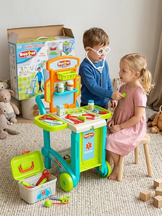Little Doctor 3 ta 1 seti aravacha va stetoskop bilan 008-929 - 