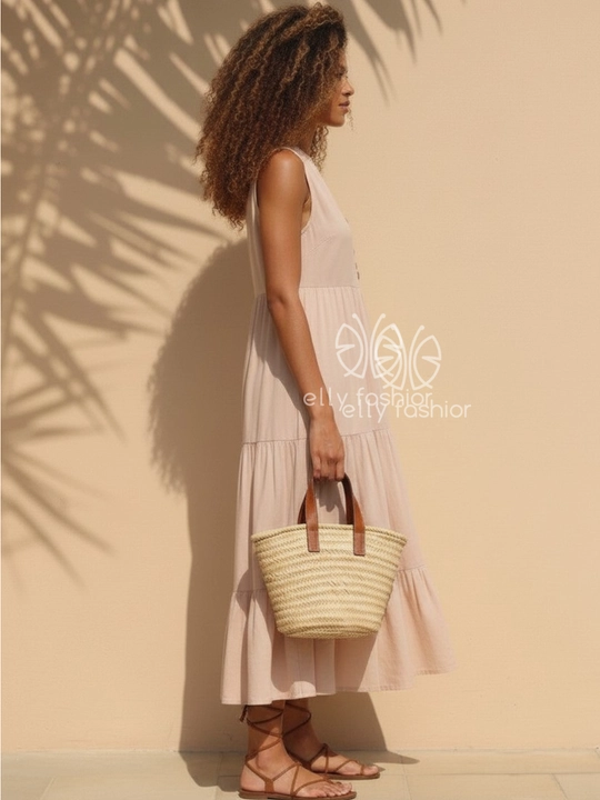 Платье женское, летнее, в стиле сафари, приталенное, хлопок  — EllyFashion