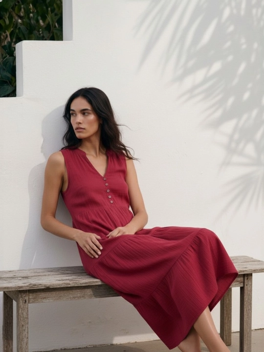 Платье женское, летнее, в стиле сафари, приталенное, хлопок  — EllyFashion