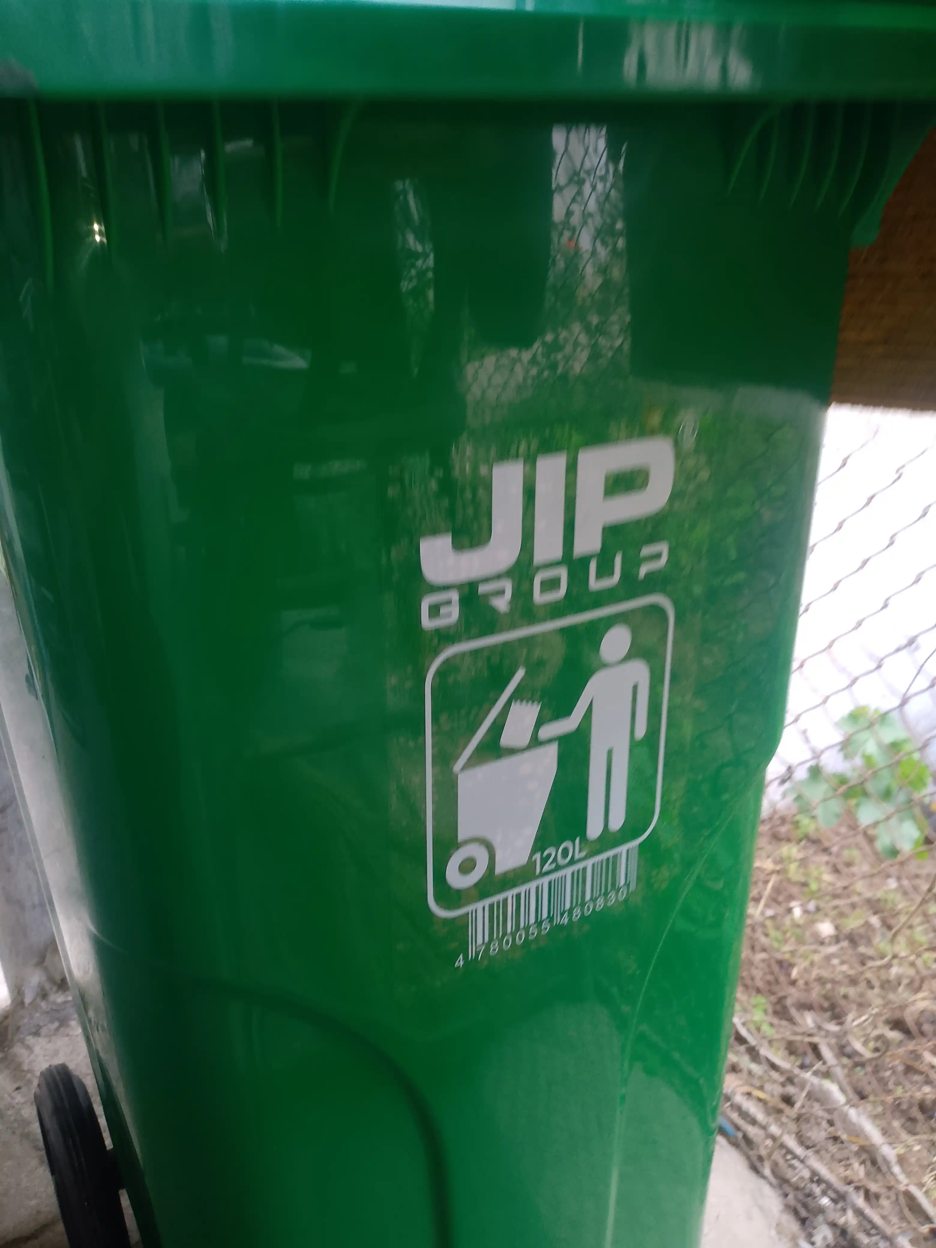 Chiqindi uchun plastik urna, chiqindi idishi, g'ildirakli