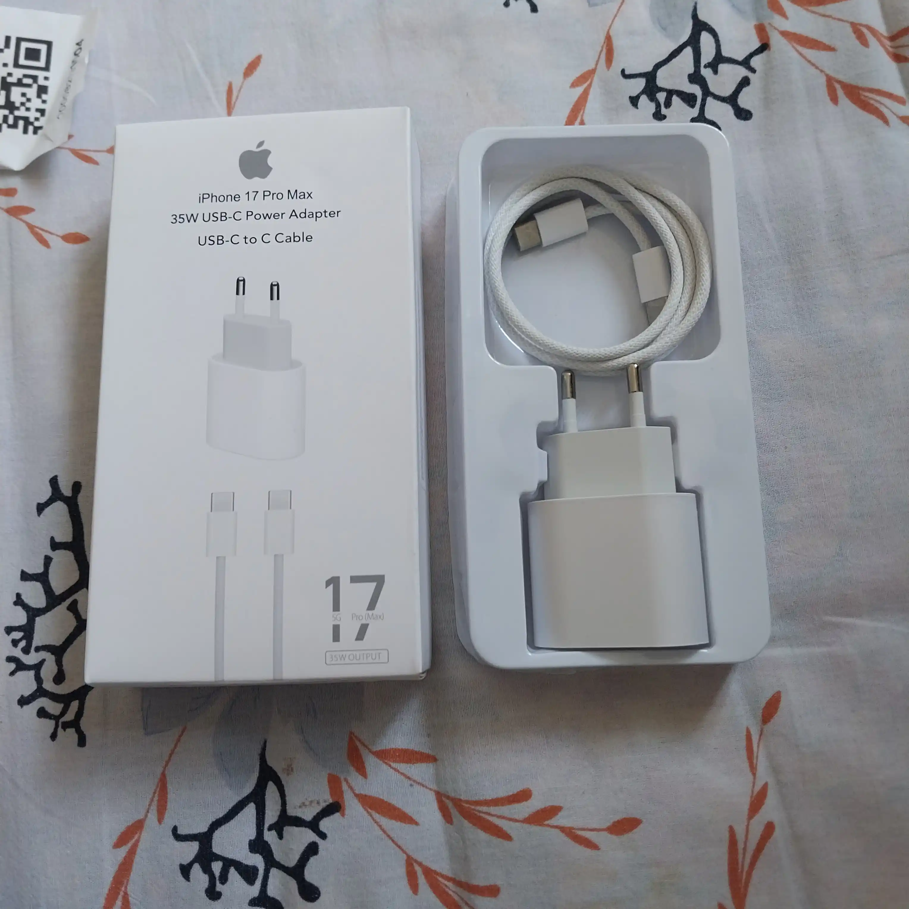 35W Zaryadchik, Adapter+Type-C Kabel, iPhone 15,16,17, Samsung, Xiaomi va boshqalar uchun