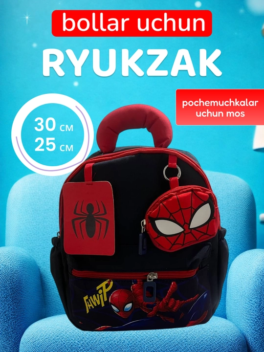 Bolalar ryukzagi, sumkasi, turli dizayn va ranglarda