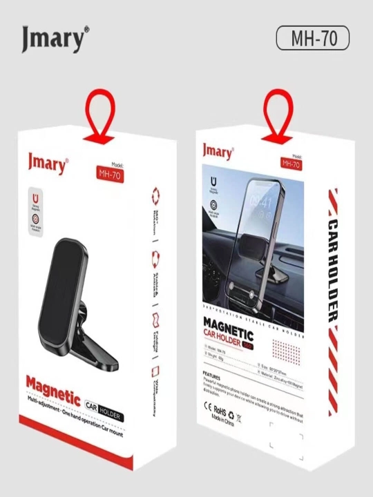 Автомобильный держатель JMARY MH-70, магнитный, клеевая основа, черный