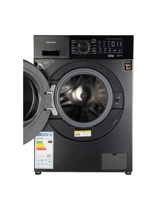 Стиральная машина Avalon AVL-WM 7040 B Flat, 7 кг, инвертор, черная, фронтальная
