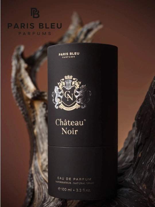 Erkaklar parfyumlangan suvi Paris Bleu Château Noir EDP 100 ml, ud, amber va sandal ifori