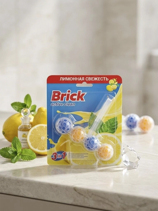 Hojatxona uchun tualet bloki Brick, 2 xil hidi bilan - 