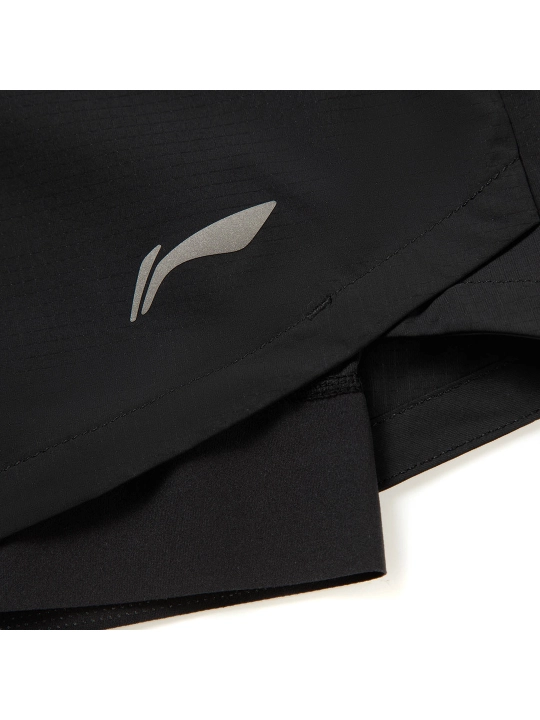 Шорты Li-Ning AKSV092 2-в-1 для бега и тренировок с AT DRY, легкие и дышащие