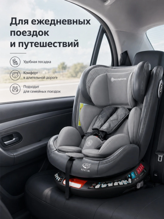 Детское автокресло 360° ISOFIX LATCH с наклоном и боковой защитой для поездок