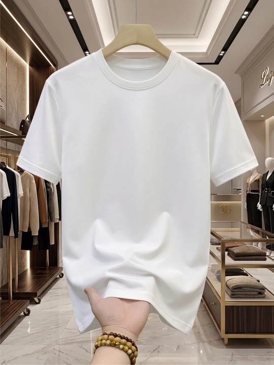 Футболки мужские, из хлопка LYCRA, однотонные футболки - 