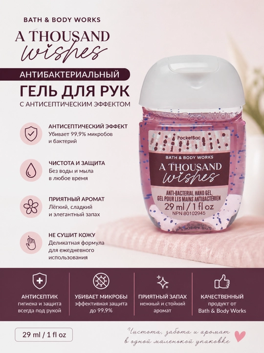 Парфюмированный антисептик для рук Bath&Body Works - 