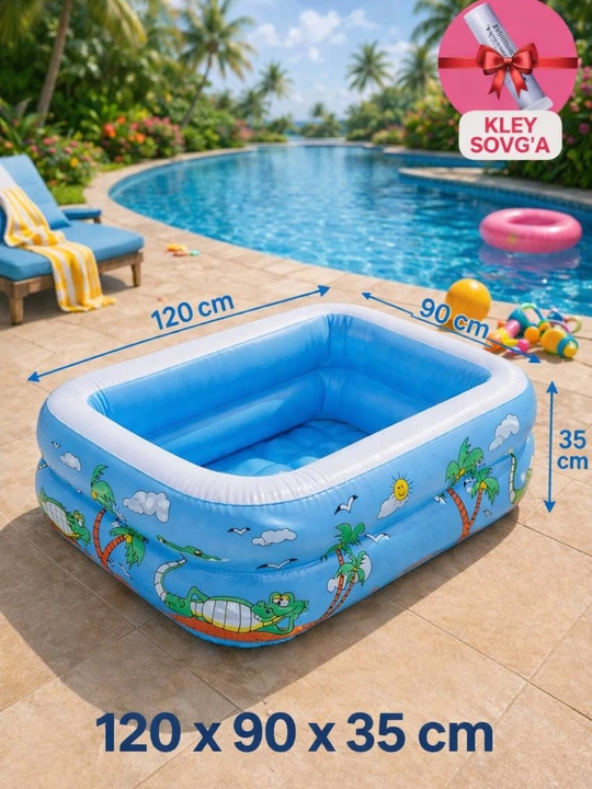 Надувной детский бассейн Intex, детский бассейн, размер 120x90x35 см - 