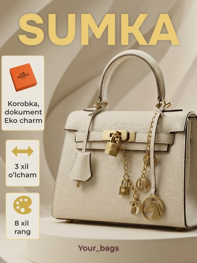 Женская сумка в стиле Hermes, подходящая для повседневного использования — BAGAZIZ-ERMES3X-КРЕМОВ-28SM