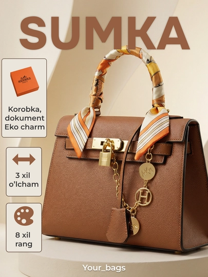 Женская сумка в стиле Hermes, подходящая для повседневного использования — BAGAZIZ-ERMES3X-ХАКИ-22SM