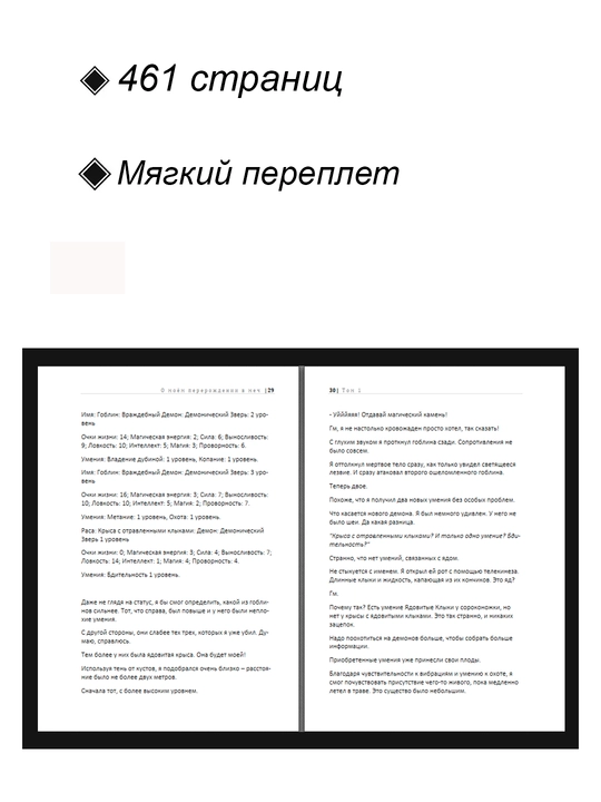 Ранобе, О моём перерождении в меч 1 том