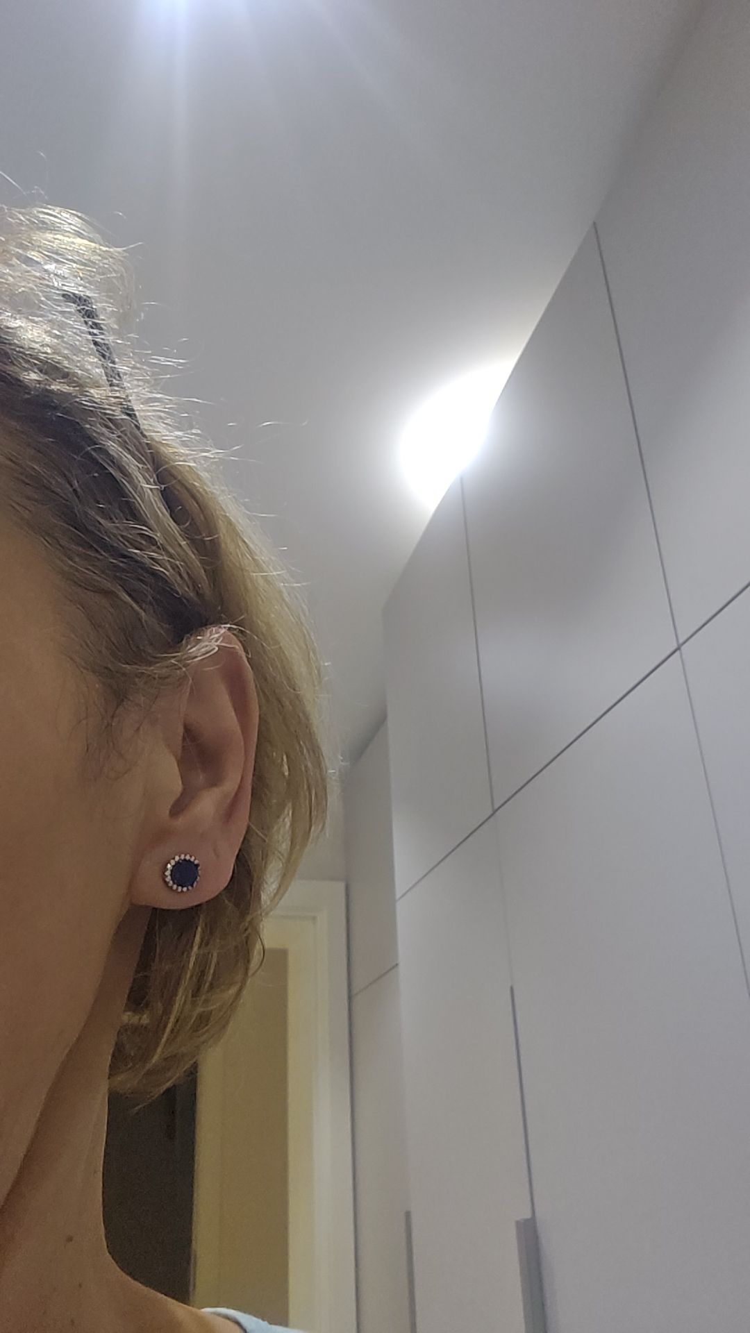 Серьги из серебра 925 пробы с родием вставки: Сапфир Фианит (OS00142E-0S-VVO) 