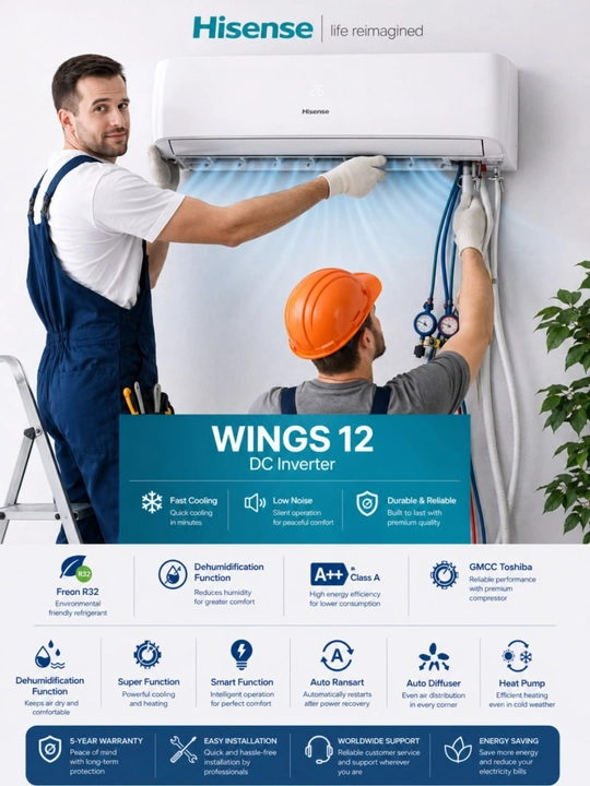 Кондиционер Hisense WINGS 12 DC Inverter