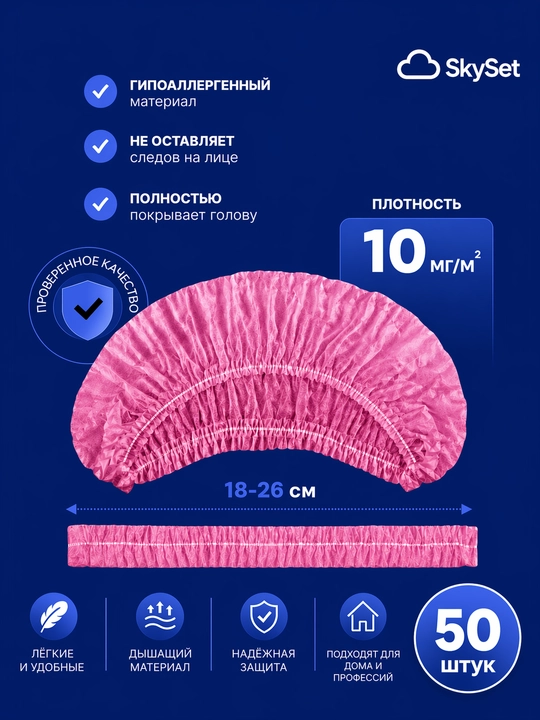 Bir martalik tibbiy shapochkalar “Sharlotta” – 50 dona