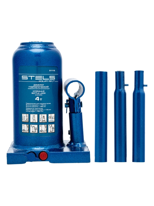 Shisha gidravlik domkrat STELS, 4 t, 170-420 mm, 51116
