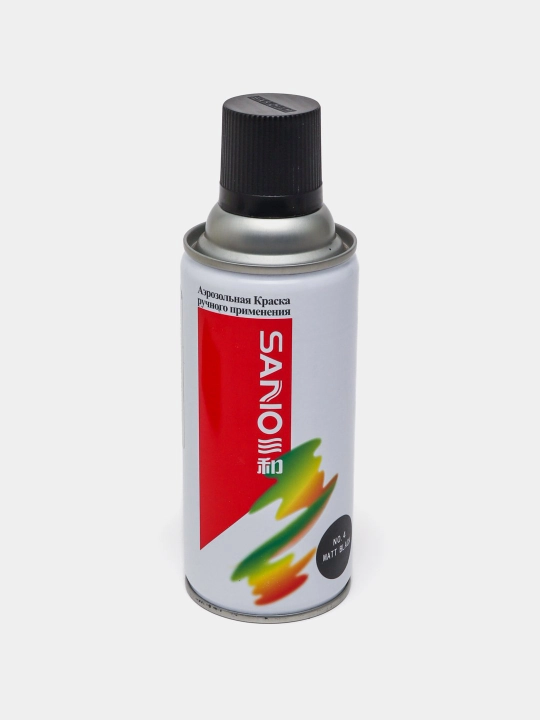 Sanio aerozol bo‘yoq mat qora No.4, 350 ml