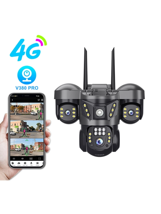 WiFi / 4G tashqi kuzatuv kamerasi, V380 / ICSee, tungi ko‘rish, harakat sensori