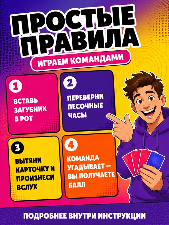 Увлекательная настольная игра - Попробуй произнести 2! Код. 25101
