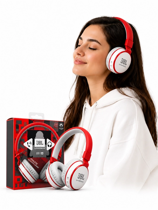 JBL 881A simsiz Bluetooth quloqchin, mikrofonli, bukiladigan dizayn