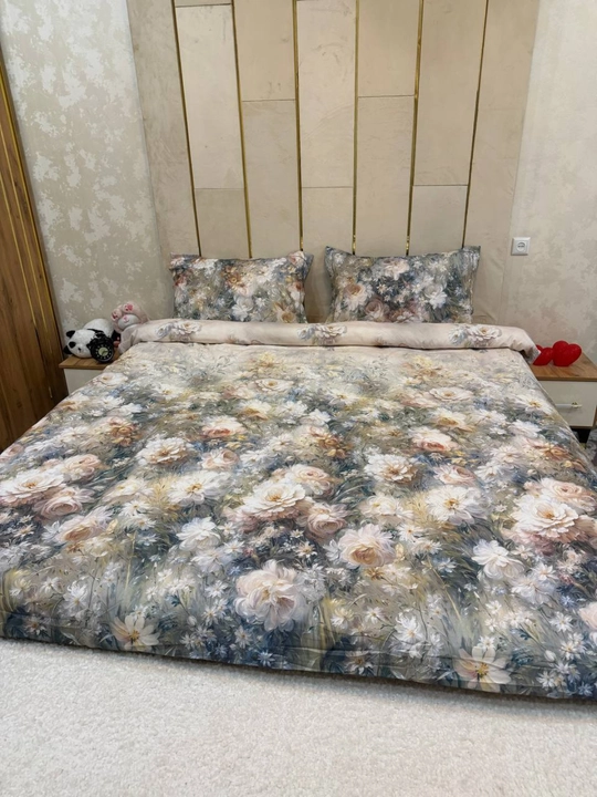 Двуспальное постельное белье, изготовлено из хлопка - 