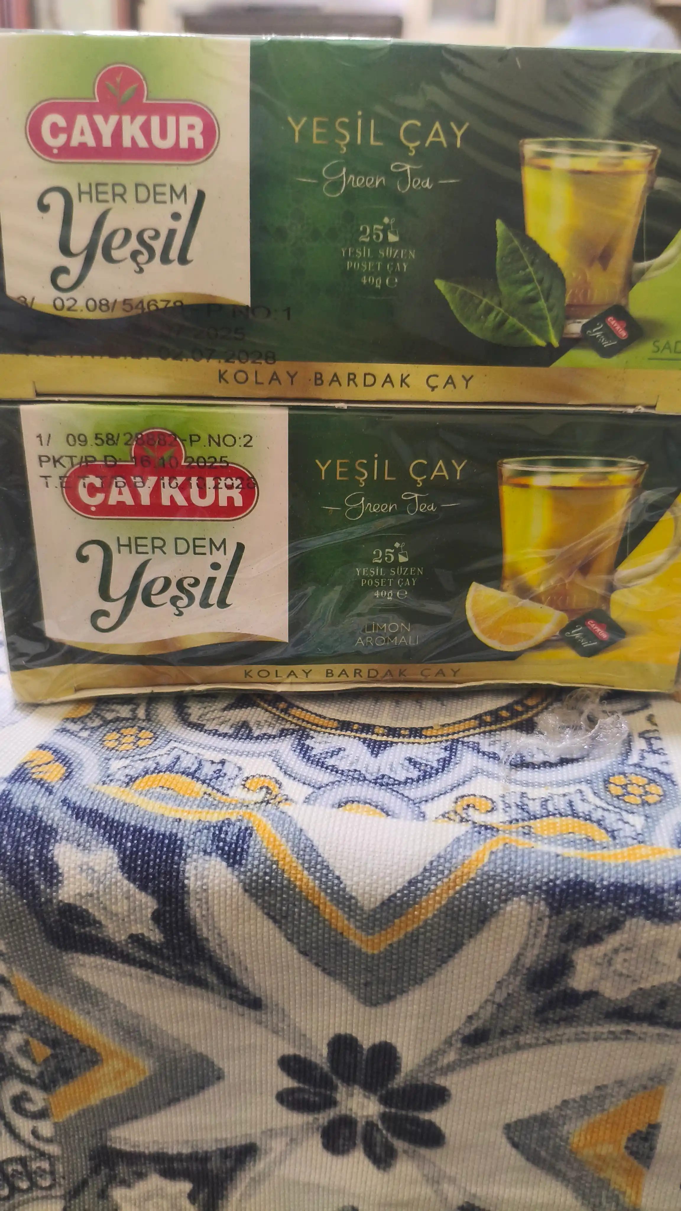 ÇAYKUR Her Dem Yeşil — oddiy yashil choy (25 dona/40 gr)