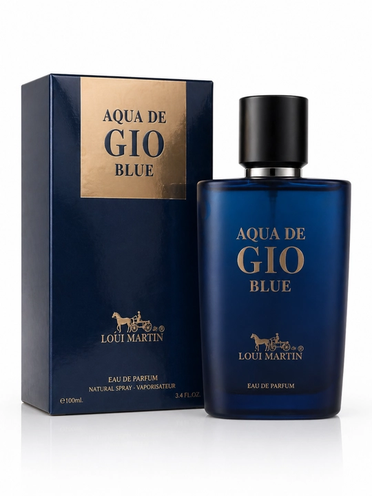Loui Martin Aqua De Gio Blue - dengiz va sitrus hidli, tetiklashtiruvchi erkaklar parfyumeri