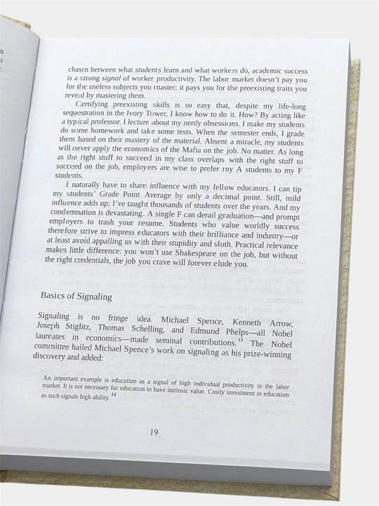 The Case Against Education Bryan Caplan