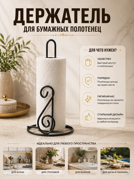 Держатель для бумажных полотенец, подставка для полотенец, кухонный аксессуар