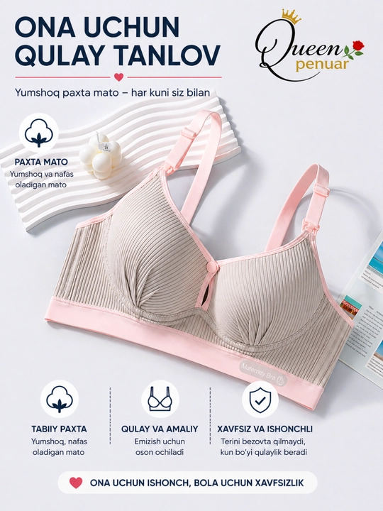 Emizikli onalar uchun byustgalter, mamasha lifchiklar, homilador ichki kiyim - 