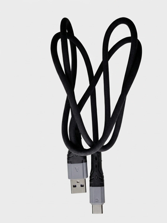 Bollark Type-C USB-C qora kabel tez va turbo zaryad 1.2 m