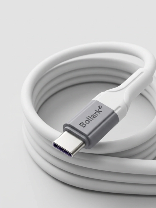 Bollark Type-C kabel — tez va turbo zaryad, oq va qora, USB-C