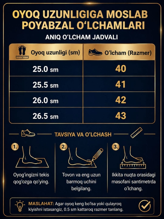 Turetskiy erkaklar tapochkasi sifat va qulaylik