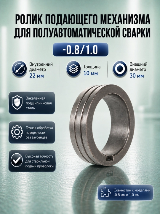 Ролик подачи проволоки для полуавтомата MIG/MAG, разные размеры - 