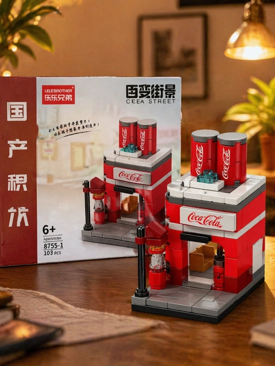 Мини конструктор Mini Bricks в виде фастфуд магазина креативная 3D игрушка для детей - 